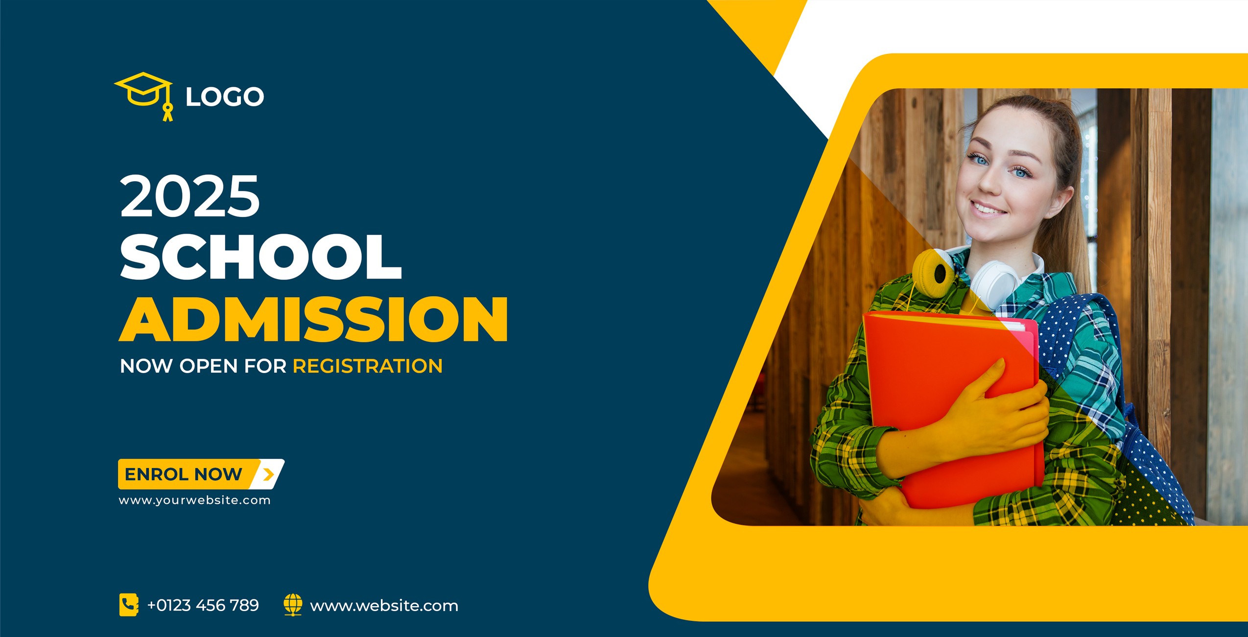 University campus with students walking